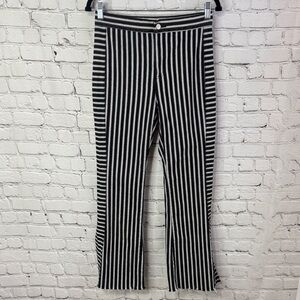 Litz by Uniq Black and White Striped Flare Jeans Size 28/7